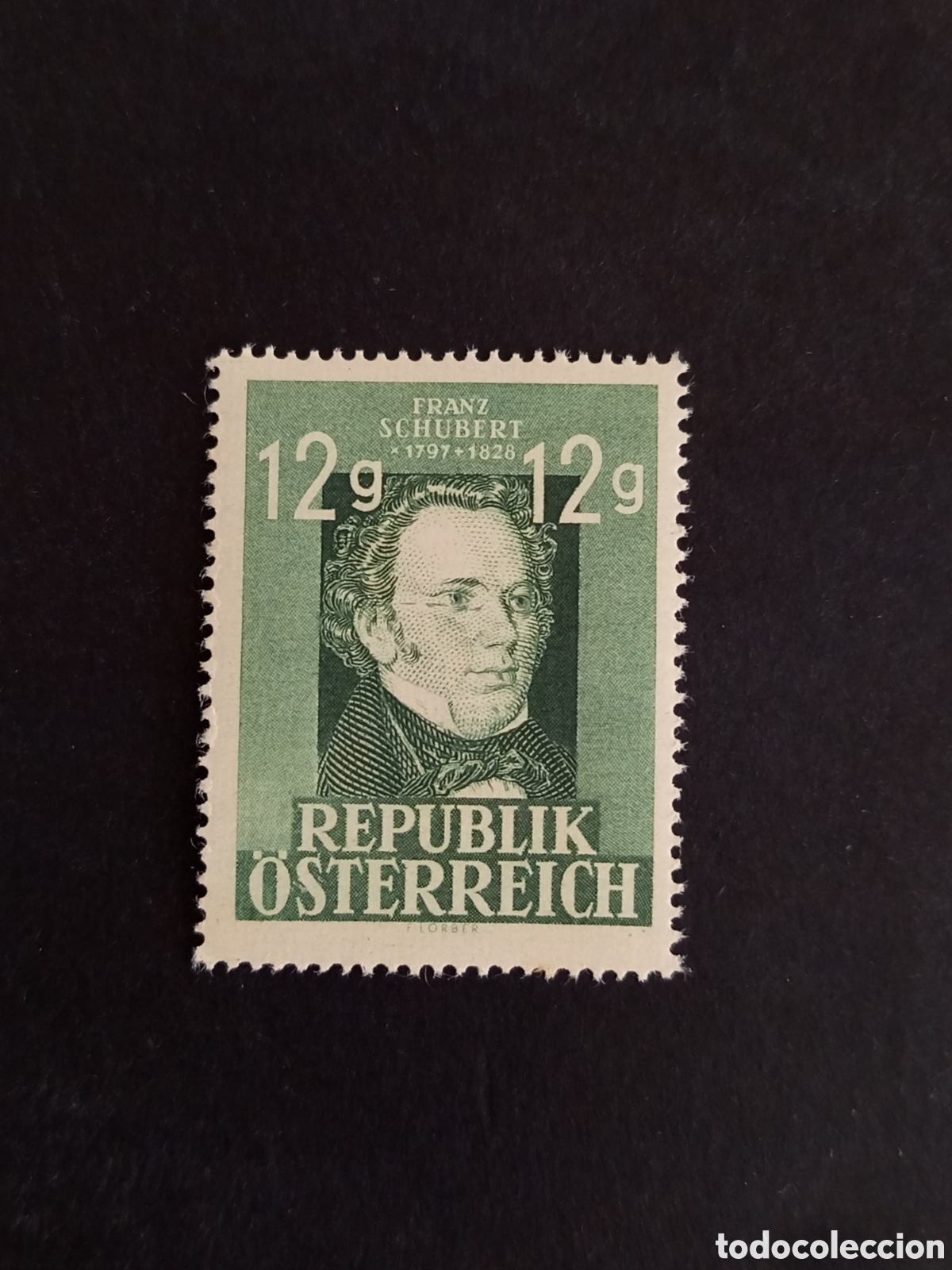 Sellos: AUSTRIA, 1947. Franz Schubert. Yvert 665. Ver fotos. Pedido m&iacute;nimo 3 &euro;. Serie completa