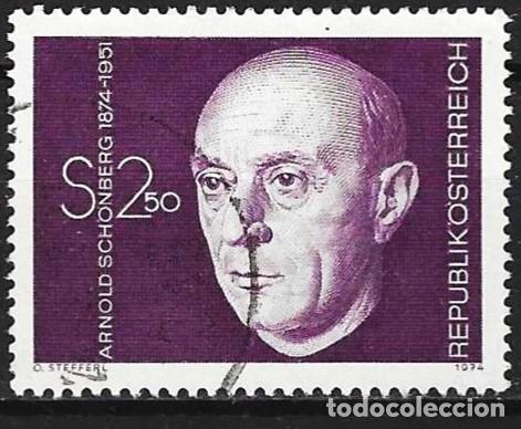 Sellos: Austria 1974 - Mi 1463 - YT 1292 - Arnold Sch&ouml;nberg, compositor