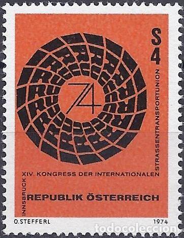 Sellos: Austria 1974 - Mi 1453 - YT 1282 - Uni&oacute;n Internacional de Transporte por Carretera - MNH**