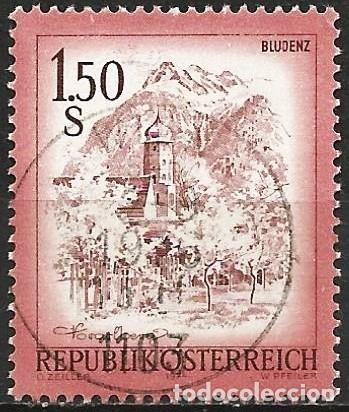Sellos: Austria 1974 - Mi 1439 - YT 1269 - Paisaje : Iglesia de Bludenz