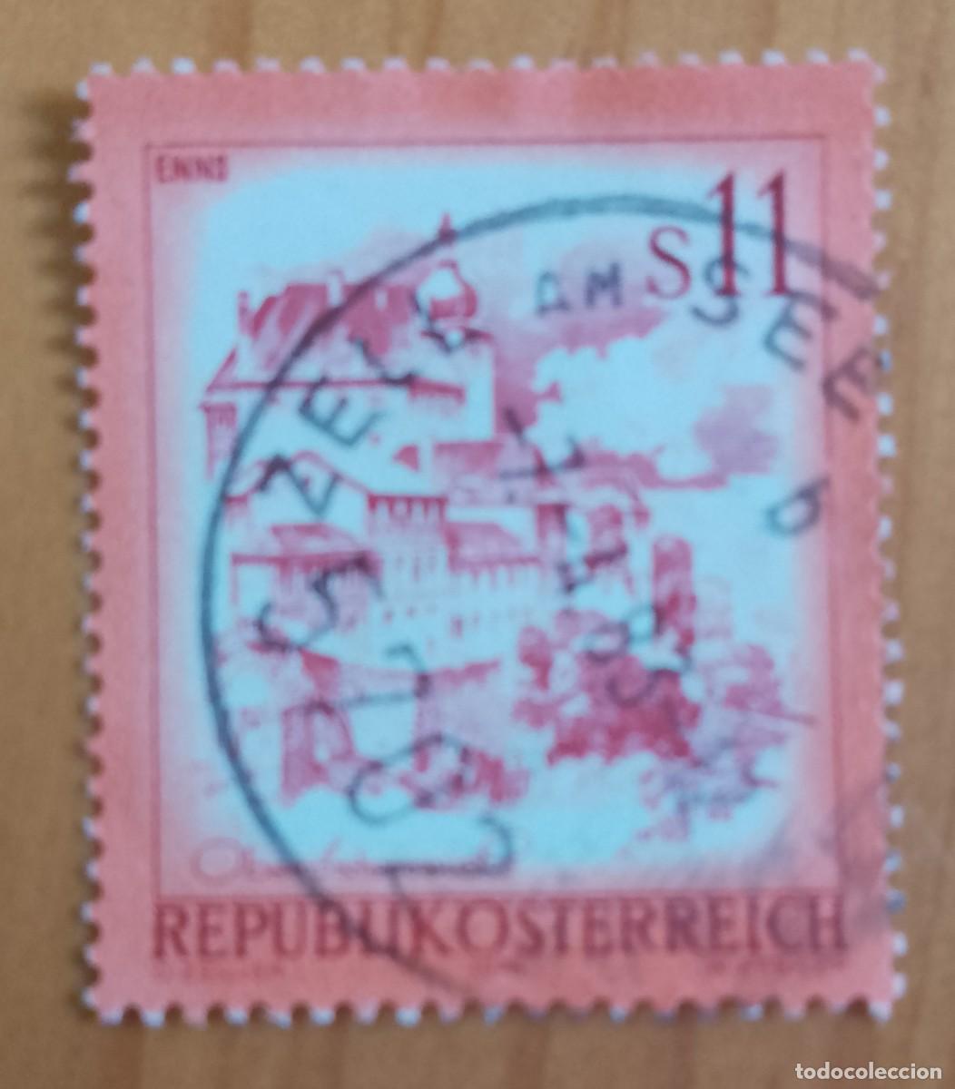 Sellos: AUSTRIA - V/F 11 S - A&Ntilde;O 1976,ENNS CIUDAD - CON MATASELLO IDENTIFICATIVO: 7.4.83 ZELL AM SEE,