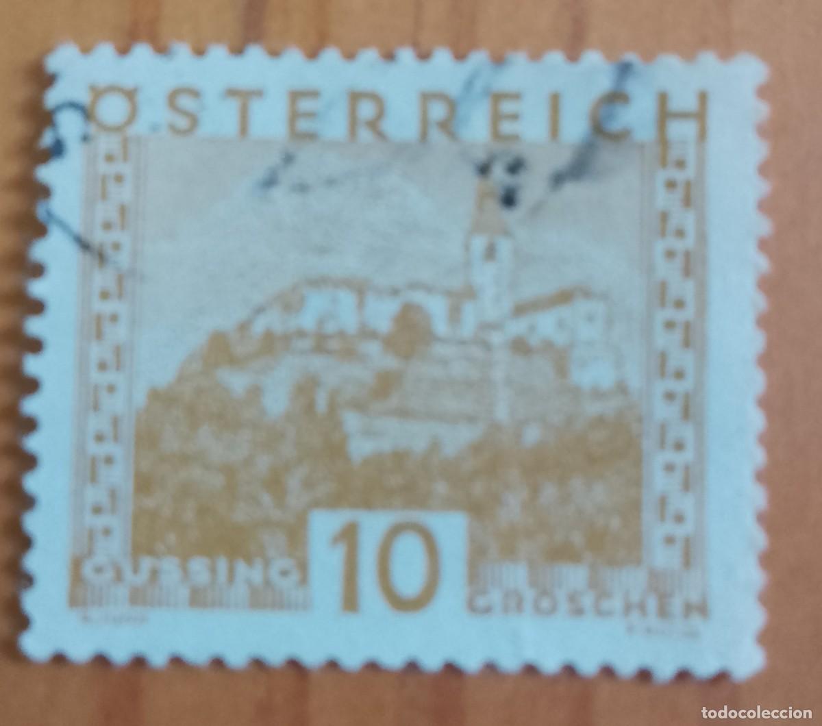 Sellos: AUSTRIA - V/F 10 GROSCHEN - CASTILLO EN G&Uuml;SSING
