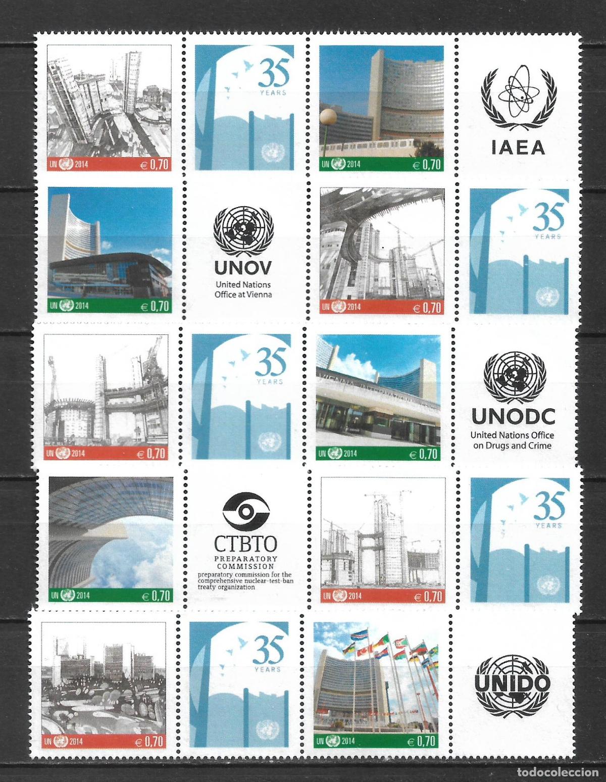 Sellos: naciones unidas viena 2014 - 35 aniversario ** mnh 7&euro; facial - 33/45