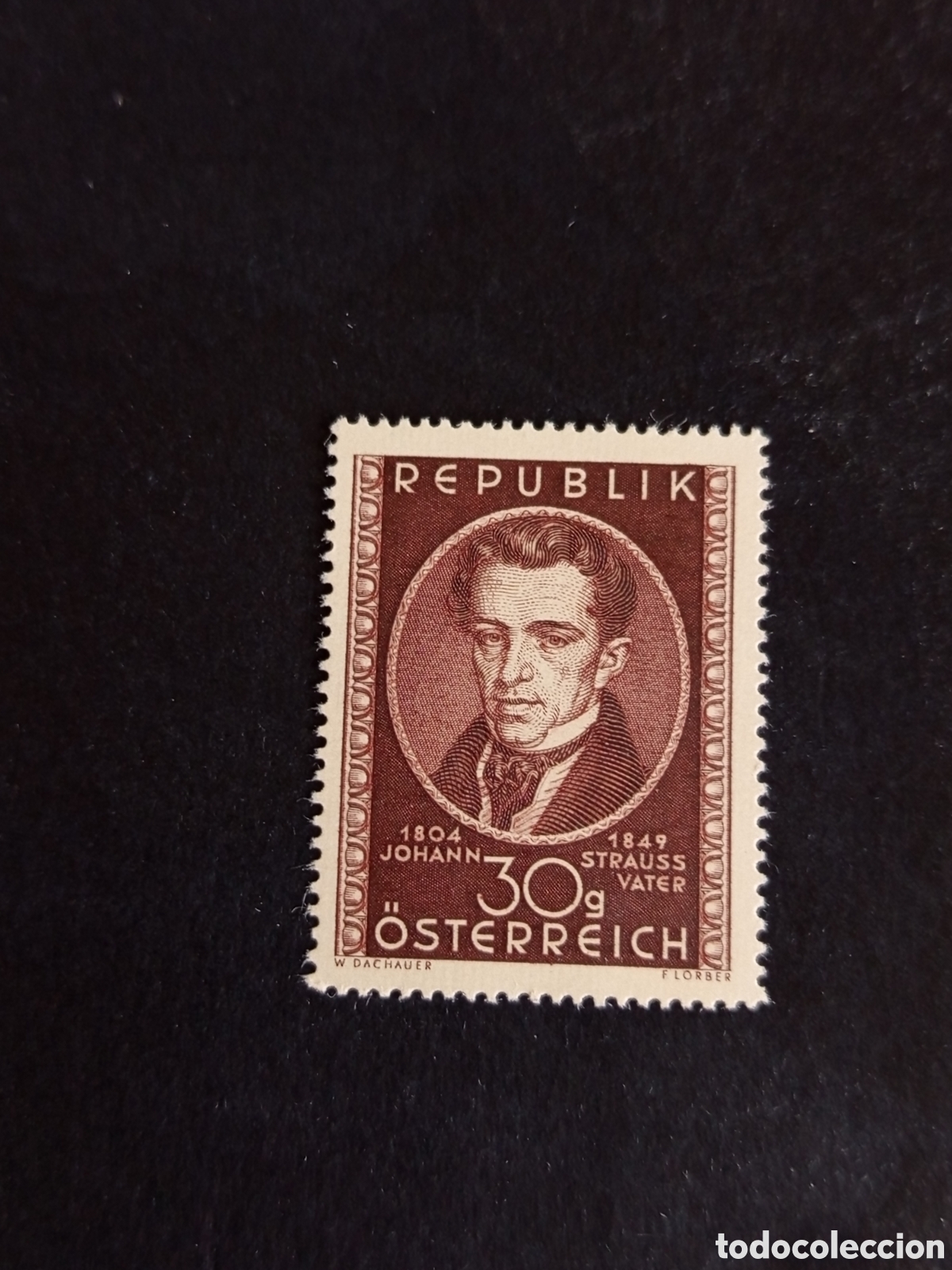 Sellos: AUSTRIA, 1949. Johan Strauss, padre. Compositor. Yvert 778. Ver fotos. Pedido m&iacute;nimo 3 &euro;.