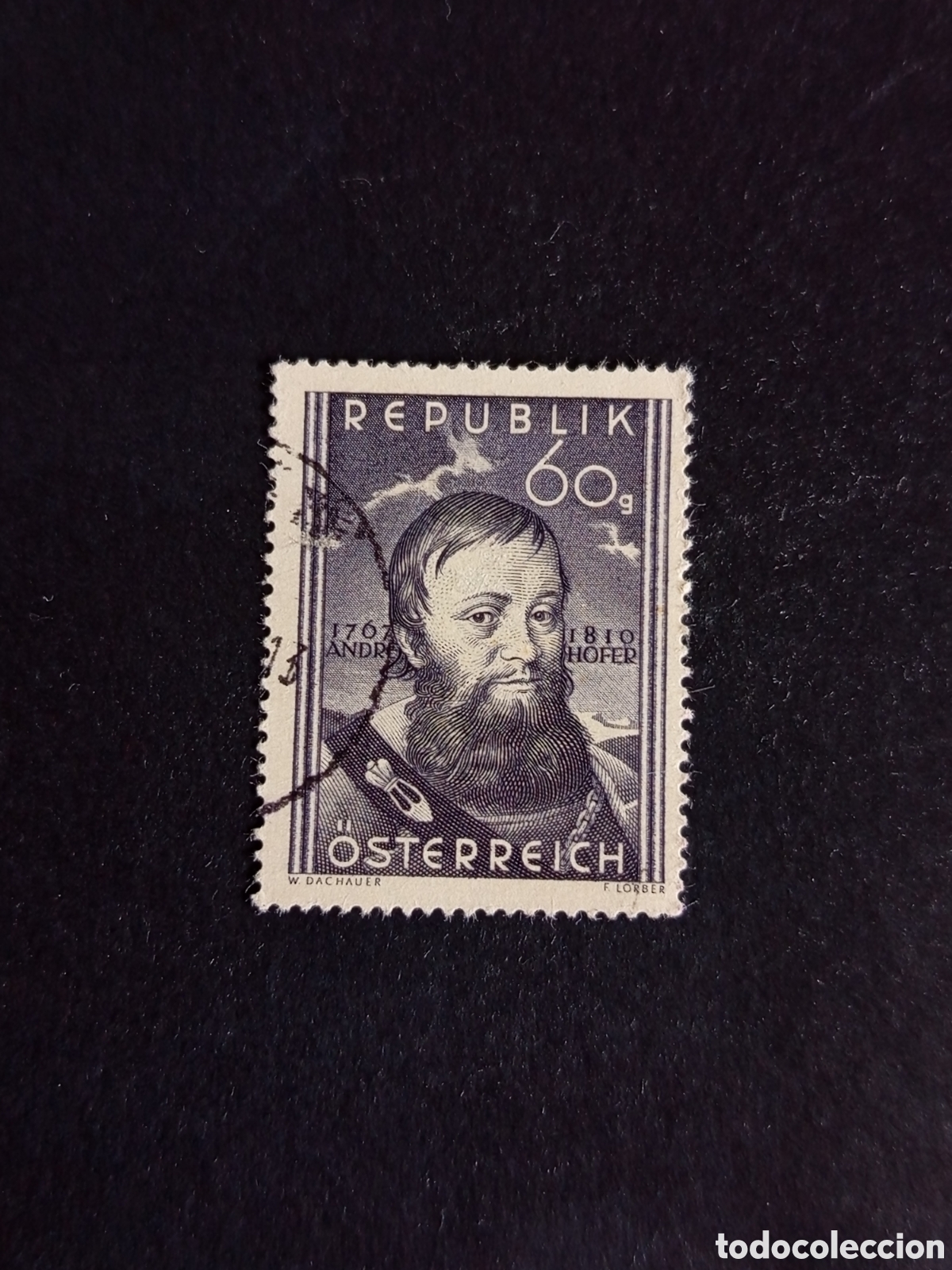 Sellos: AUSTRIA, 1950. Andreas Hofer, patriota. Yvert 785. Ver fotos. Pedido m&iacute;nimo 3 &euro;. Serie completa