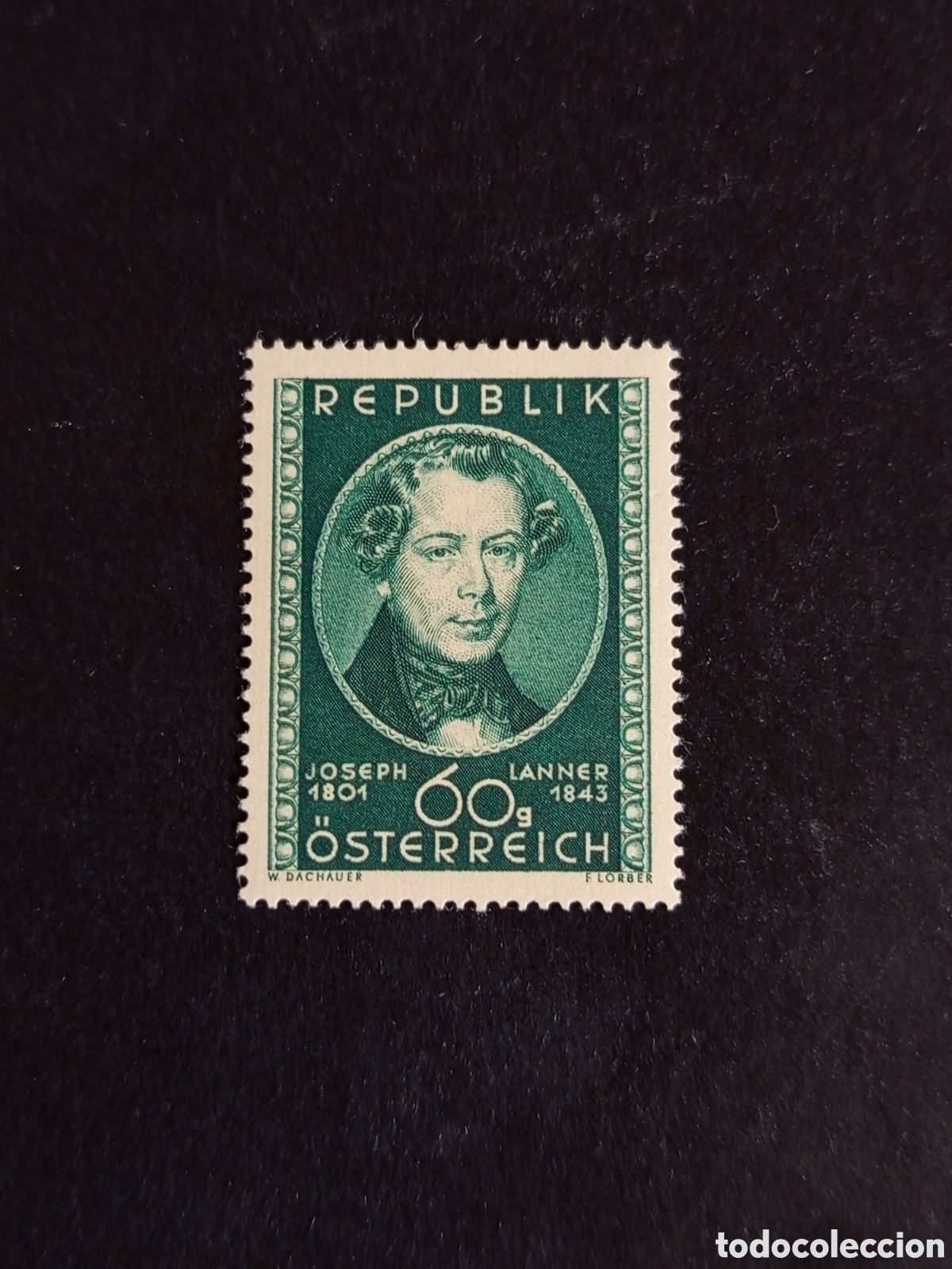 Sellos: AUSTRIA, 1951. Joseph Lanner, compositor. Yvert 798. Ver fotos. Pedido m&iacute;nimo 3 &euro;. Serie completa