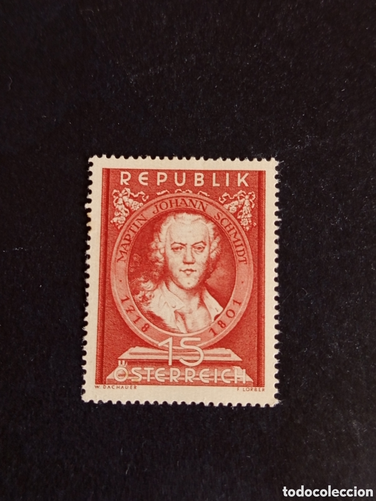 Sellos: AUSTRIA, 1951. Mart&iacute;n J. Schmidt, pintor. Yvert 799. Ver fotos. Pedido m&iacute;nimo 3 &euro;. Serie completa
