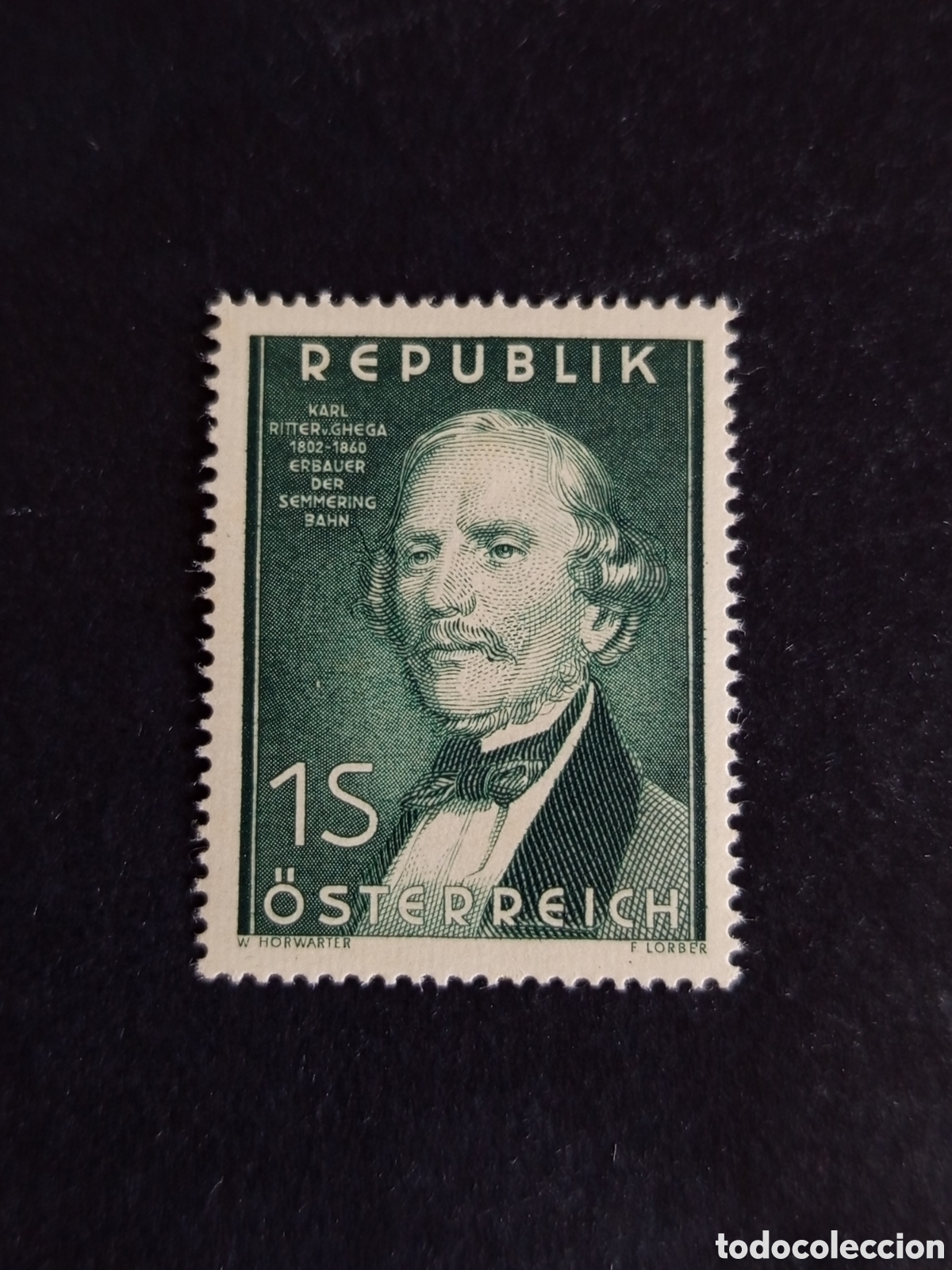 Sellos: AUSTRIA, 1952. Karl Ritter, ingeniero. Yvert 810. Ver fotos. Pedido m&iacute;nimo 3 &euro;. Serie completa