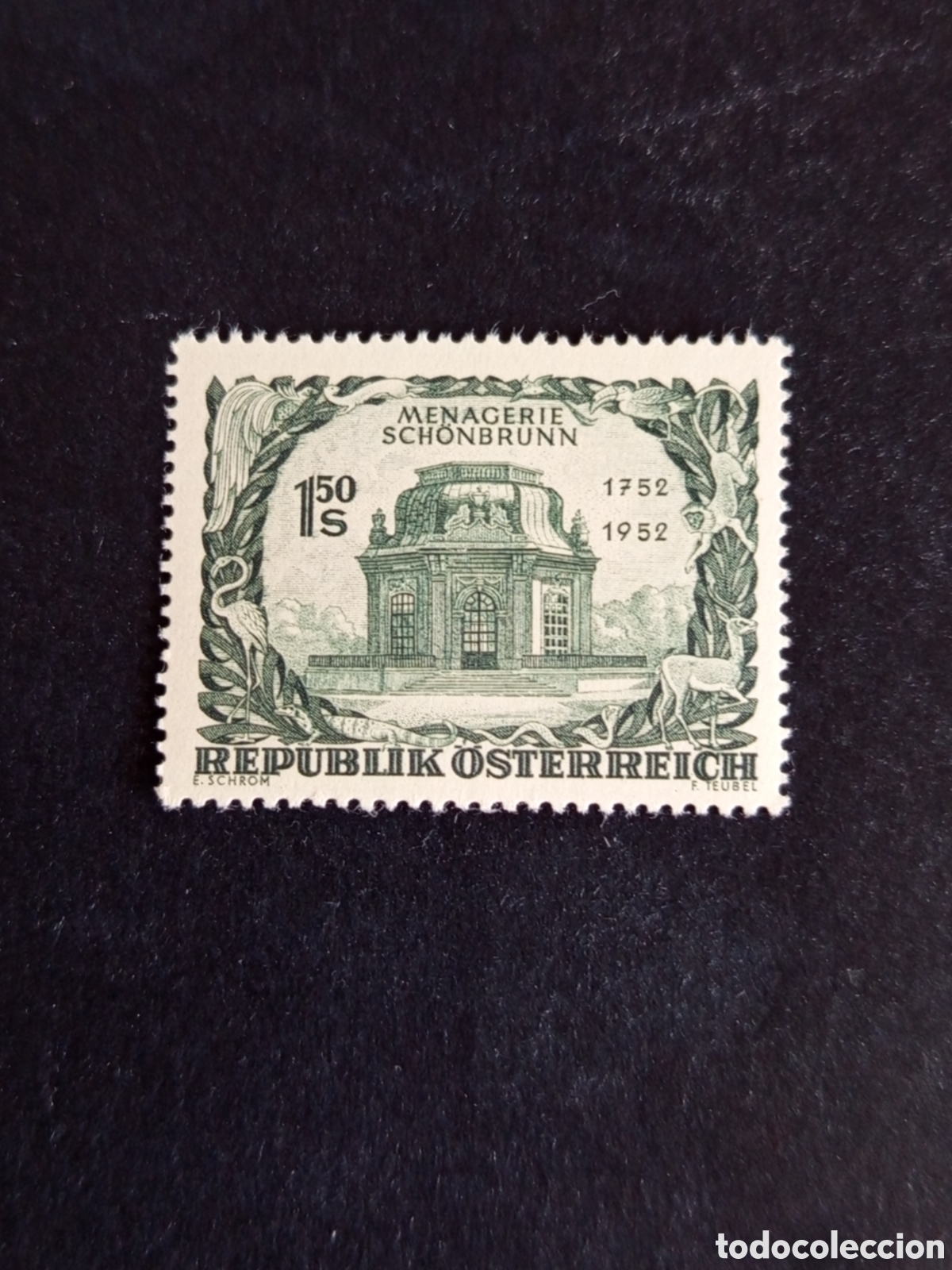 Sellos: AUSTRIA, 1952. Parque Zool&oacute;gico de Schonbrunn. Yvert 813. Ver fotos. Pedido m&iacute;nimo 3 &euro;.