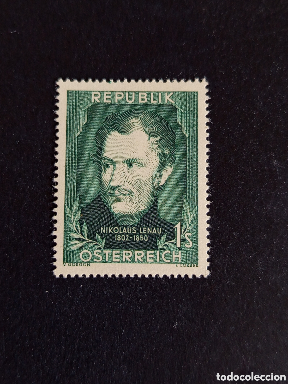 Sellos: AUSTRIA, 1952. Nicol&aacute;s Lenau, poeta. Yvert 815 Ver fotos. Pedido m&iacute;nimo 3 &euro;. Serie completa