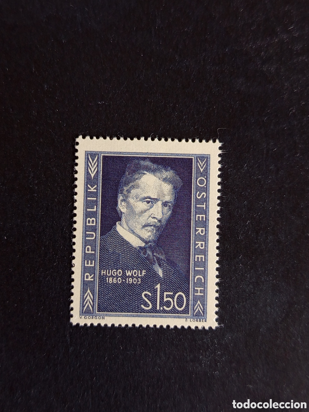 Sellos: AUSTRIA, 1953. Hugo Wolf, compositor . Yvert 818. Ver fotos. Pedido m&iacute;nimo 3 &euro;. Serie completa