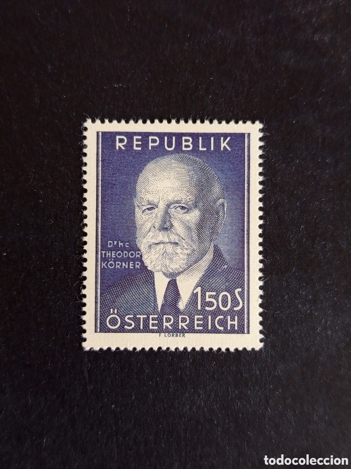 Sellos: AUSTRIA, 1953. Presidente Th&eacute;odor K&ouml;rner. Yvert 819. Ver fotos. Pedido m&iacute;nimo 3 &euro;. Serie completa