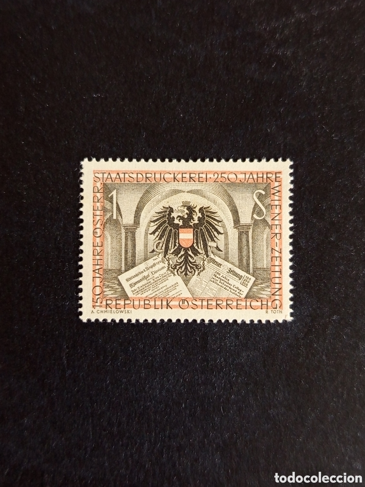 Sellos: AUSTRIA, 1954. Peri&oacute;dico Wiener Zeitung. Yvert 844 Ver fotos. Pedido m&iacute;nimo 3 &euro;. Serie completa