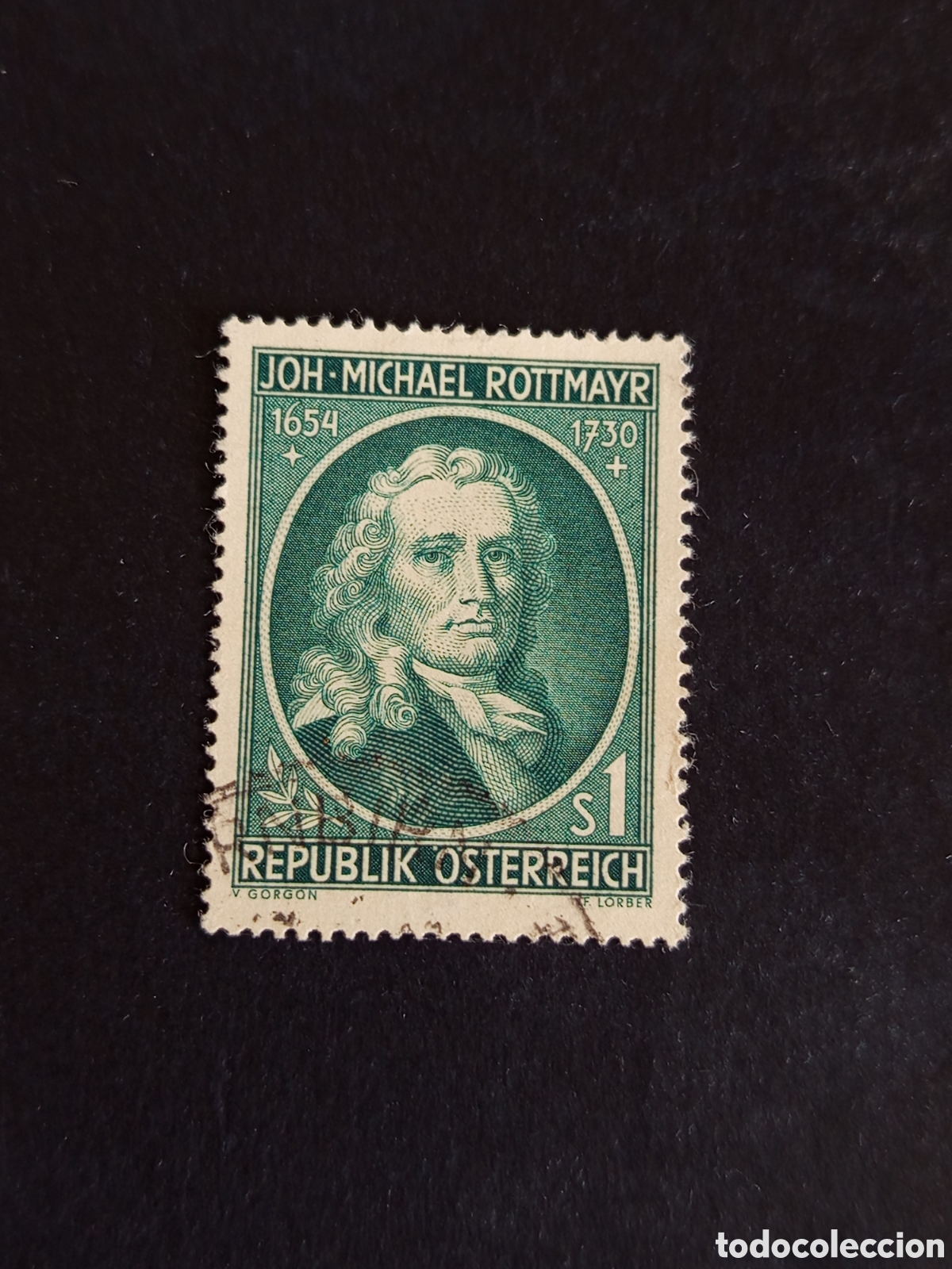 Sellos: AUSTRIA, 1954. Johan M. R. Von Rosenbrunn, pintor. Yvert 839. Ver fotos. Pedido m&iacute;nimo 3 &euro;.