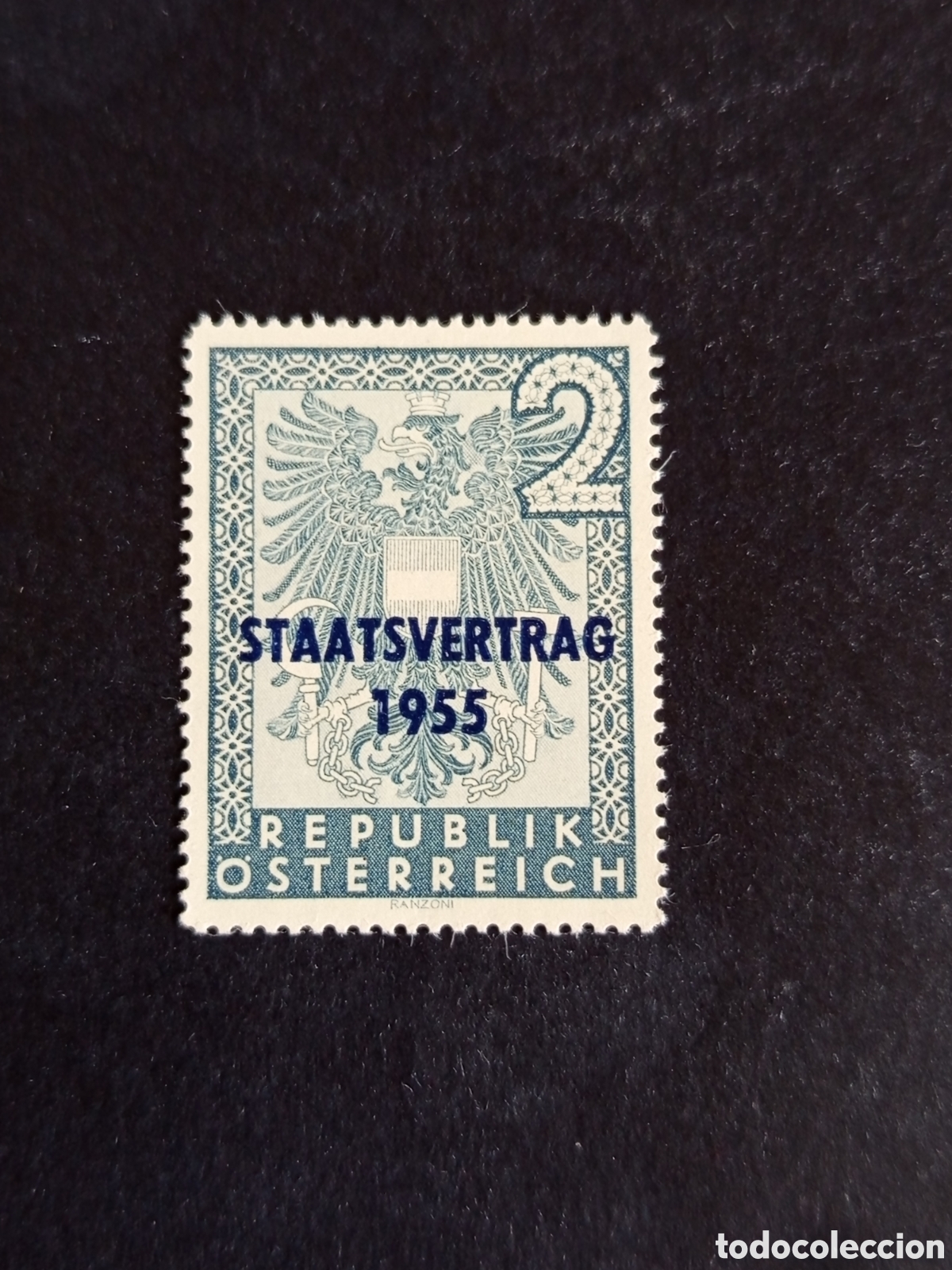 Sellos: AUSTRIA, 1955. Firma tratado estatal. Yvert 850. Ver fotos. Pedido m&iacute;nimo 3 &euro;. Serie completa