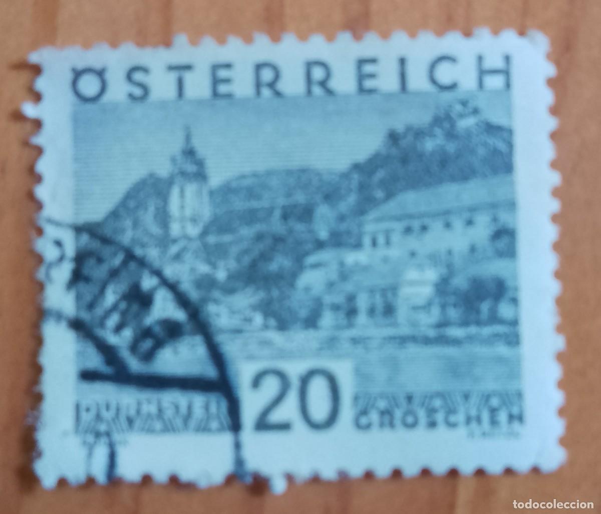 Sellos: AUSTRIA - V/F 20 GROSCHEN - A&Ntilde;O 1932 - PAISAJES: DURNSTEIN