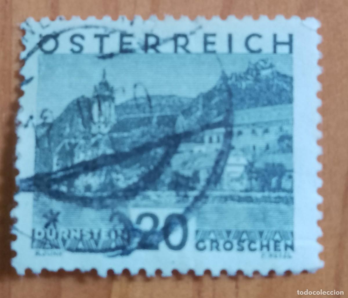 Sellos: AUSTRIA - V/F 20 GROSCHEN - A&Ntilde;O 1932 - PAISAJES: DURNSTEIN