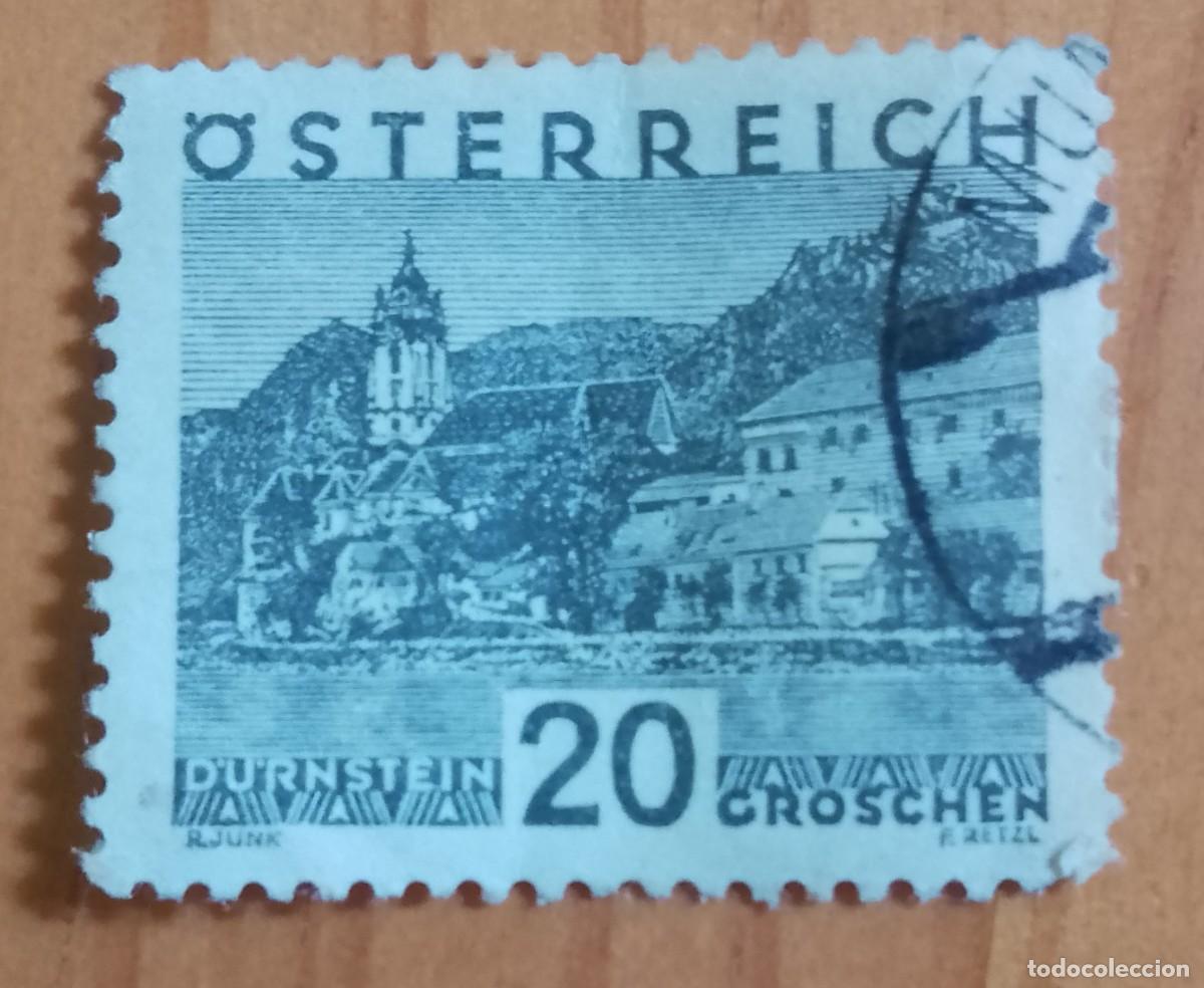 Sellos: AUSTRIA - V/F 20 GROSCHEN - A&Ntilde;O 1932 - PAISAJES: DURNSTEIN