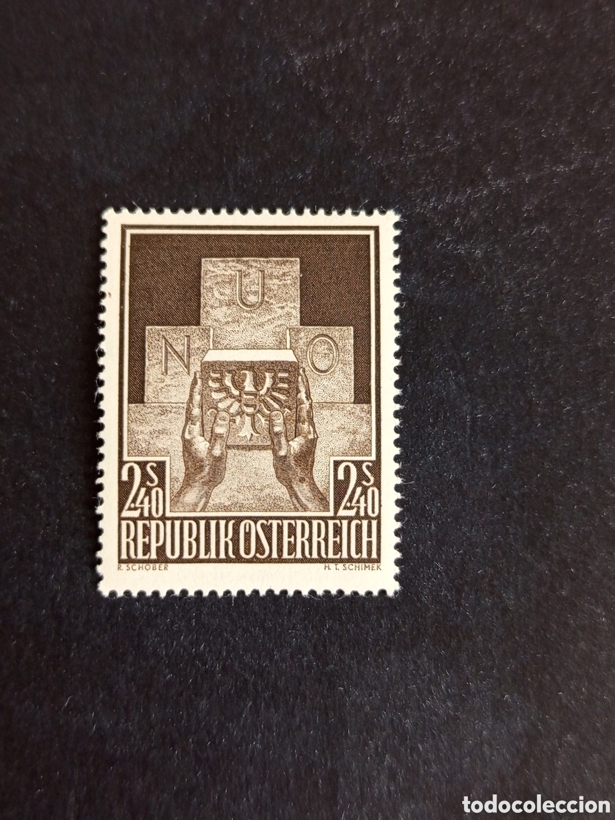 Sellos: AUSTRIA, 1956. Admisi&oacute;n en la ONU. Yvert 858. Ver fotos. Pedido m&iacute;nimo 3 &euro;. Serie completa en nuevo