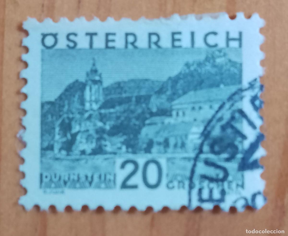 Sellos: AUSTRIA - V/F 20 GROSCHEN - A&Ntilde;O 1932 - PAISAJES: DURNSTEIN