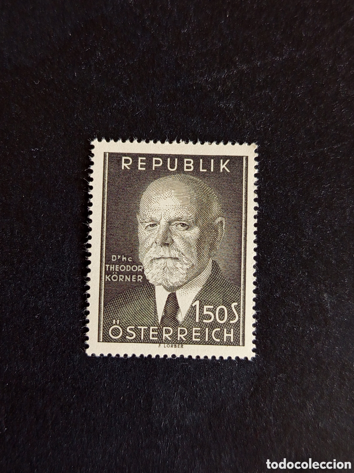 Sellos: AUSTRIA, 1957. Presidente Th&eacute;odor K&ouml;rner. Yvert 864. Ver fotos. Pedido m&iacute;nimo 3 &euro;. Serie completa