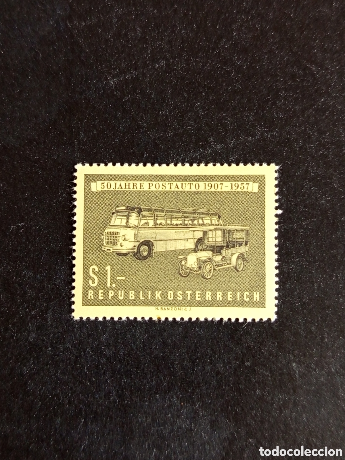 Sellos: AUSTRIA, 1957. 50 a&ntilde;os correo autom&oacute;vil. Yvert 867. Ver fotos. Pedido m&iacute;nimo 3 &euro;. Serie completa