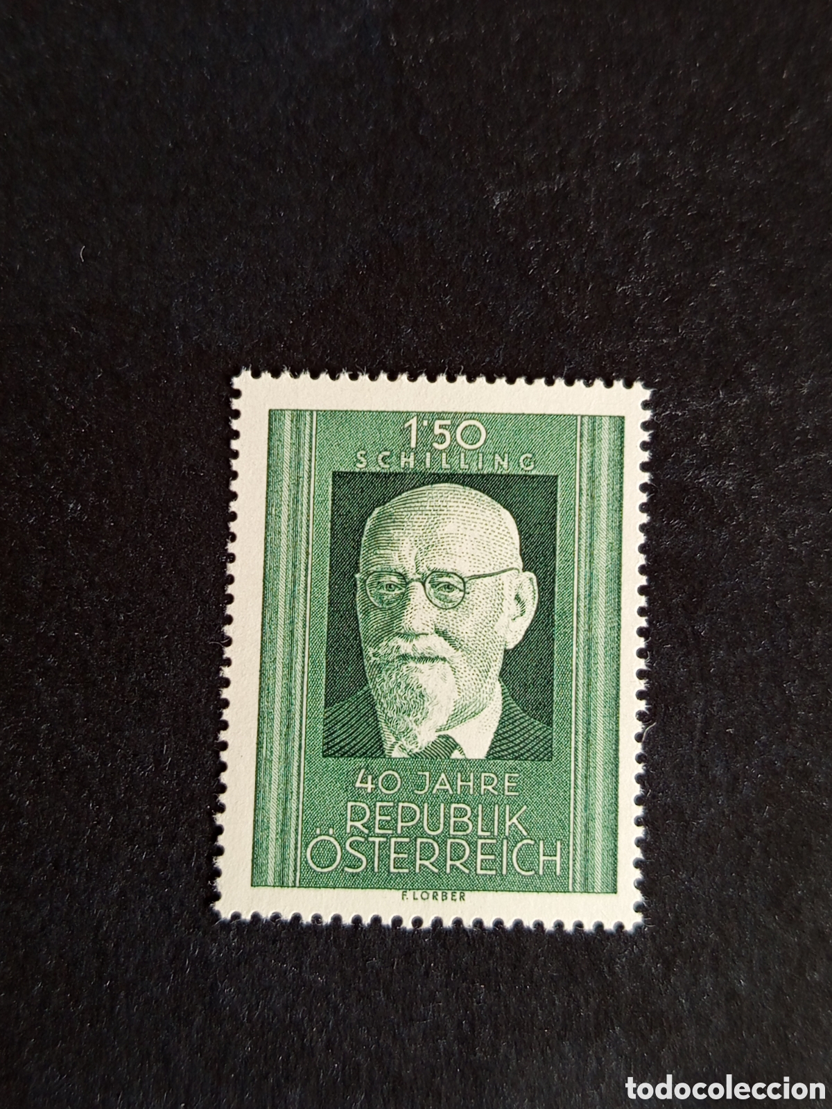 Sellos: AUSTRIA, 1958. 40 a&ntilde;os de la Republica. Presidente Renner. Yvert 880. Ver fotos. Pedido m&iacute;nimo 3 &euro;.