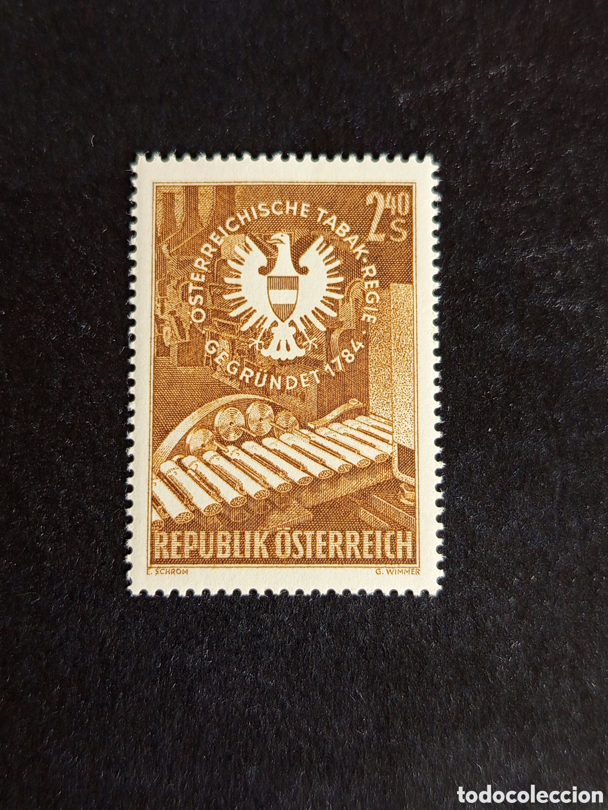 Sellos: AUSTRIA, 1959. Monopolio del tabaco. Yvert 902. Ver fotos. Pedido m&iacute;nimo 3 &euro;. Serie completa