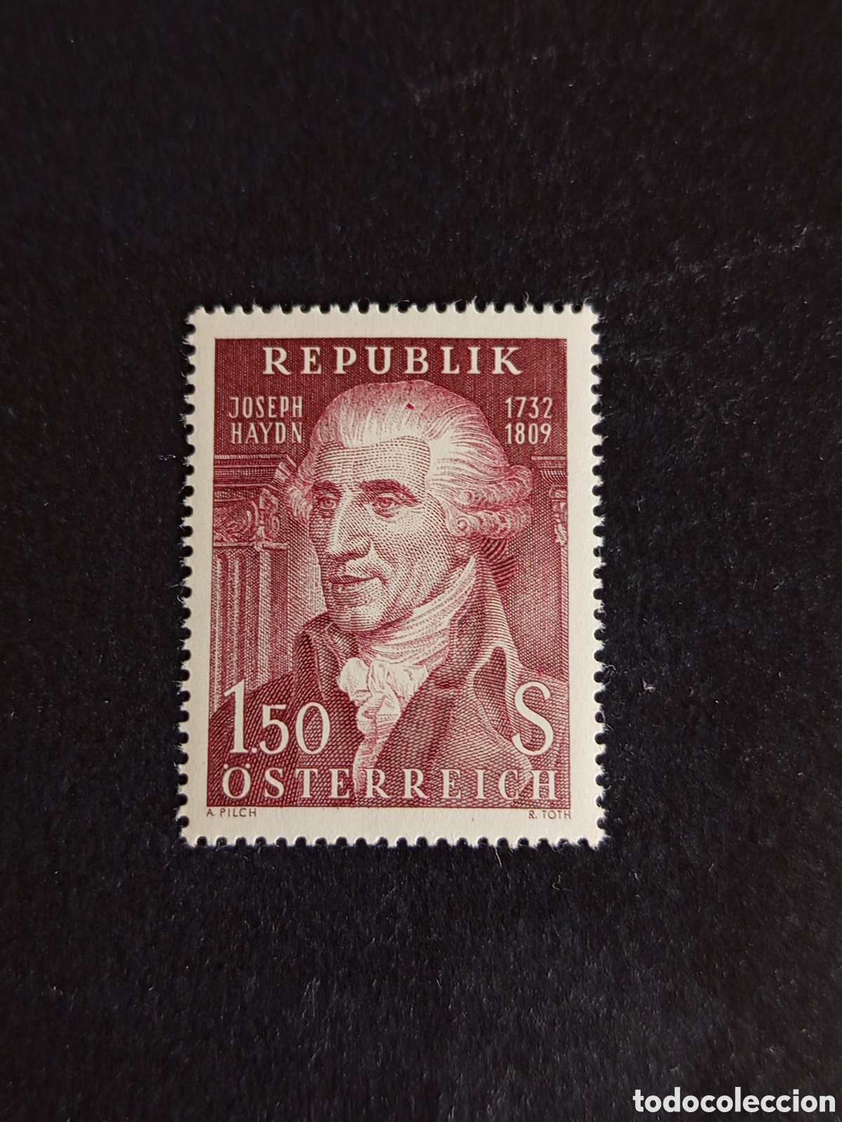 Sellos: AUSTRIA, 1959. Joseph Haydn, m&uacute;sico . Yvert 908. Ver fotos. Pedido m&iacute;nimo 3 &euro;. Serie completa