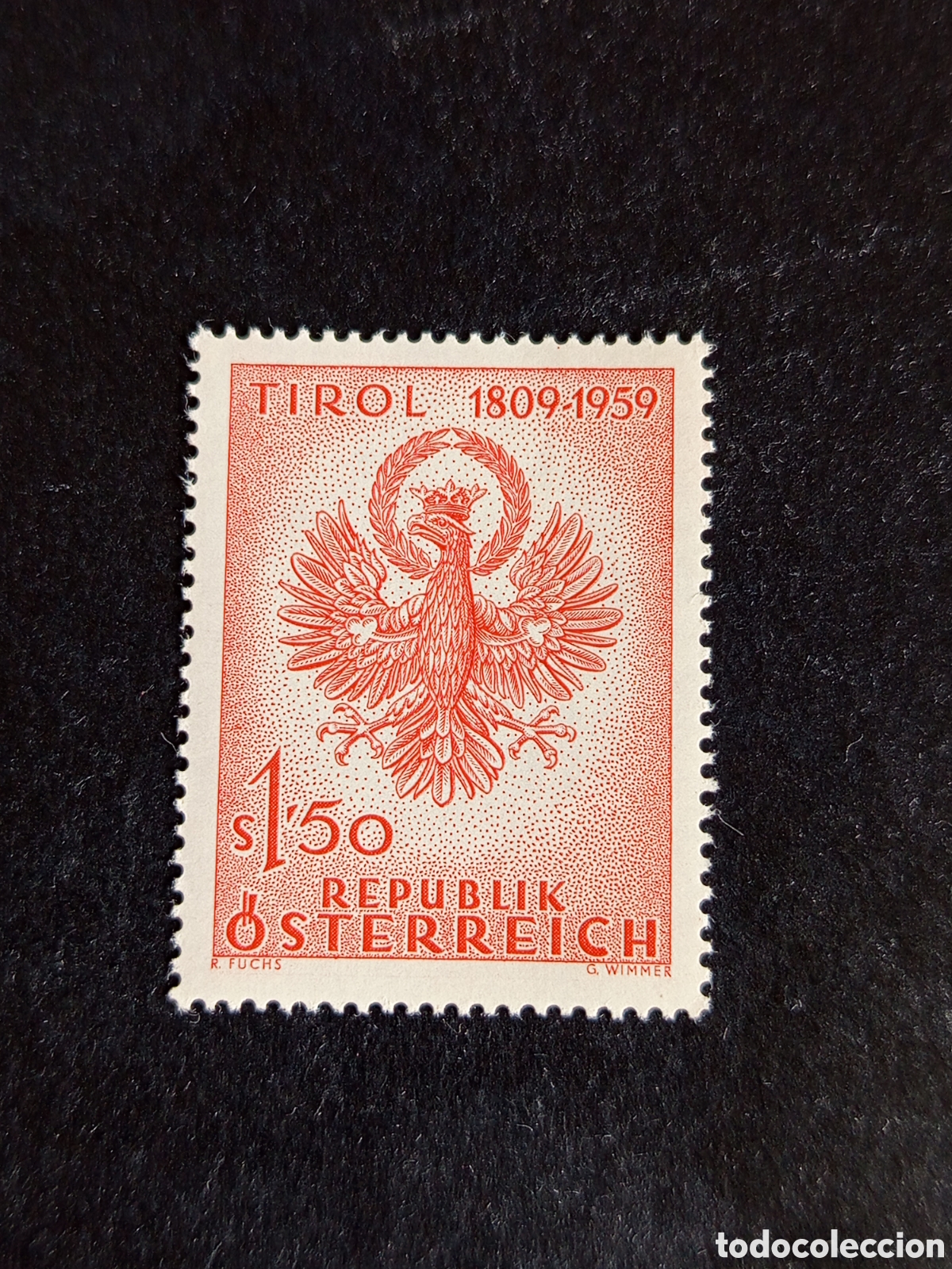 Sellos: AUSTRIA, 1959. Resistencia del Tirol. Yvert 909. Ver fotos. Pedido m&iacute;nimo 3 &euro;. Serie completa
