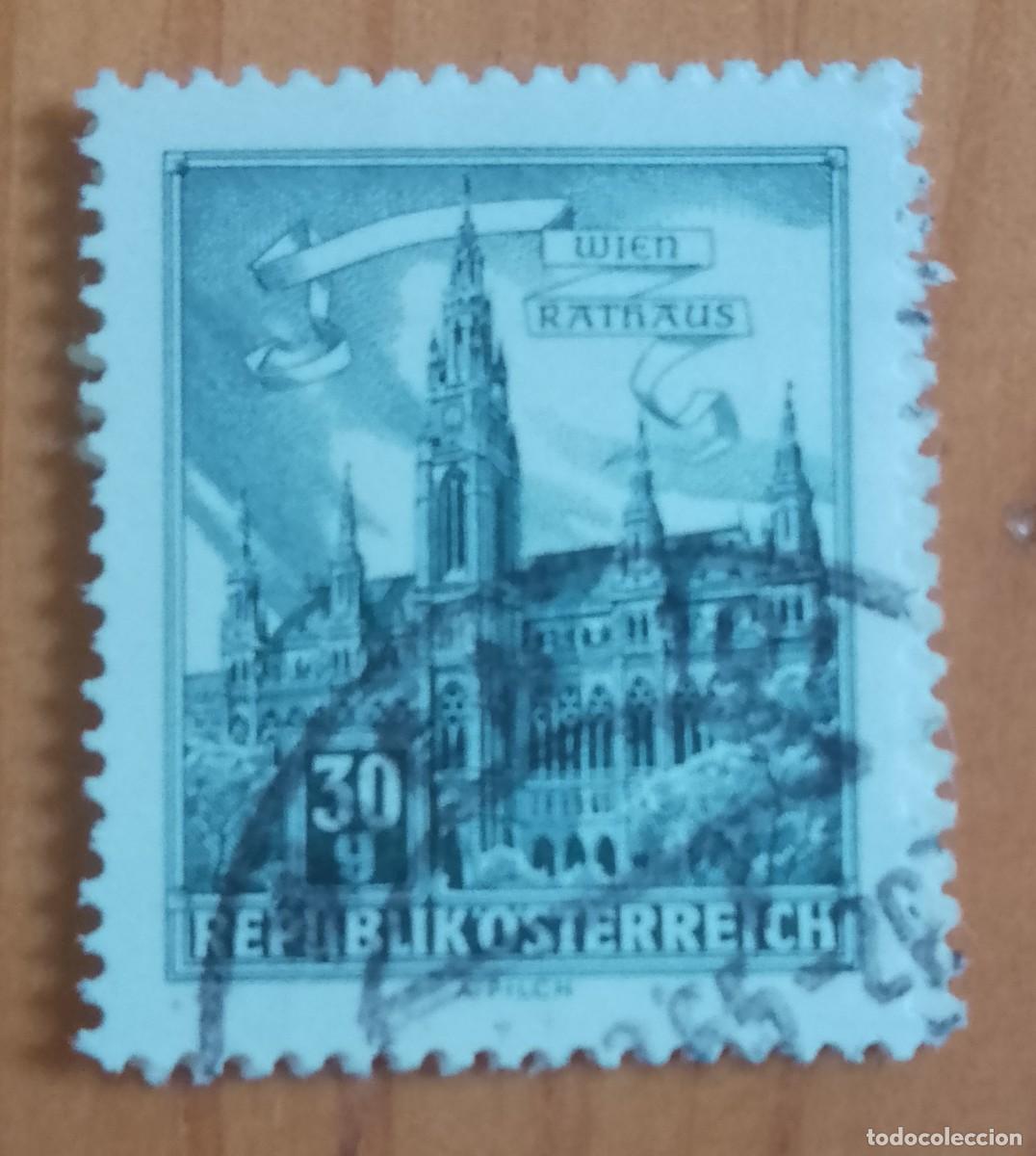 Sellos: AUSTRIA - V/F 30 G - ARQUITECTURA, IGLESIA, CATEDRAL: WIEN RATHAUS