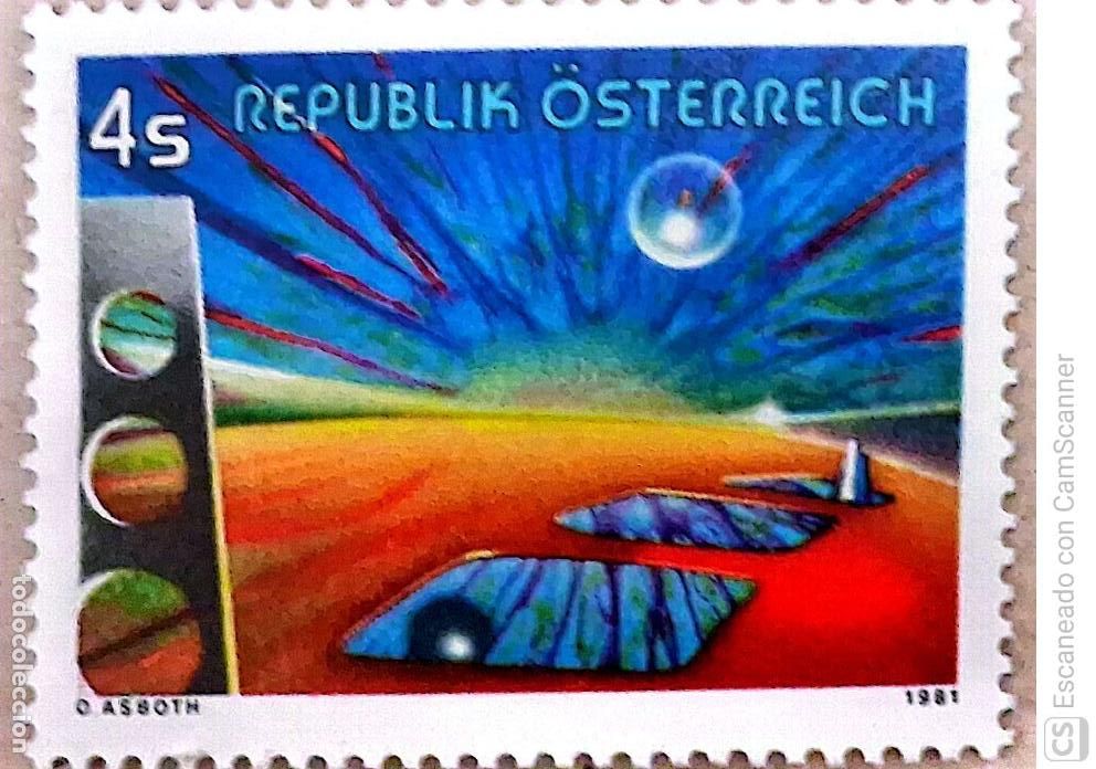 Sellos: Austria. 1516 Arte moderno en Austria (VII): Cuadro de Oscar Asboth. 1981. Sellos nuevos y numeraci