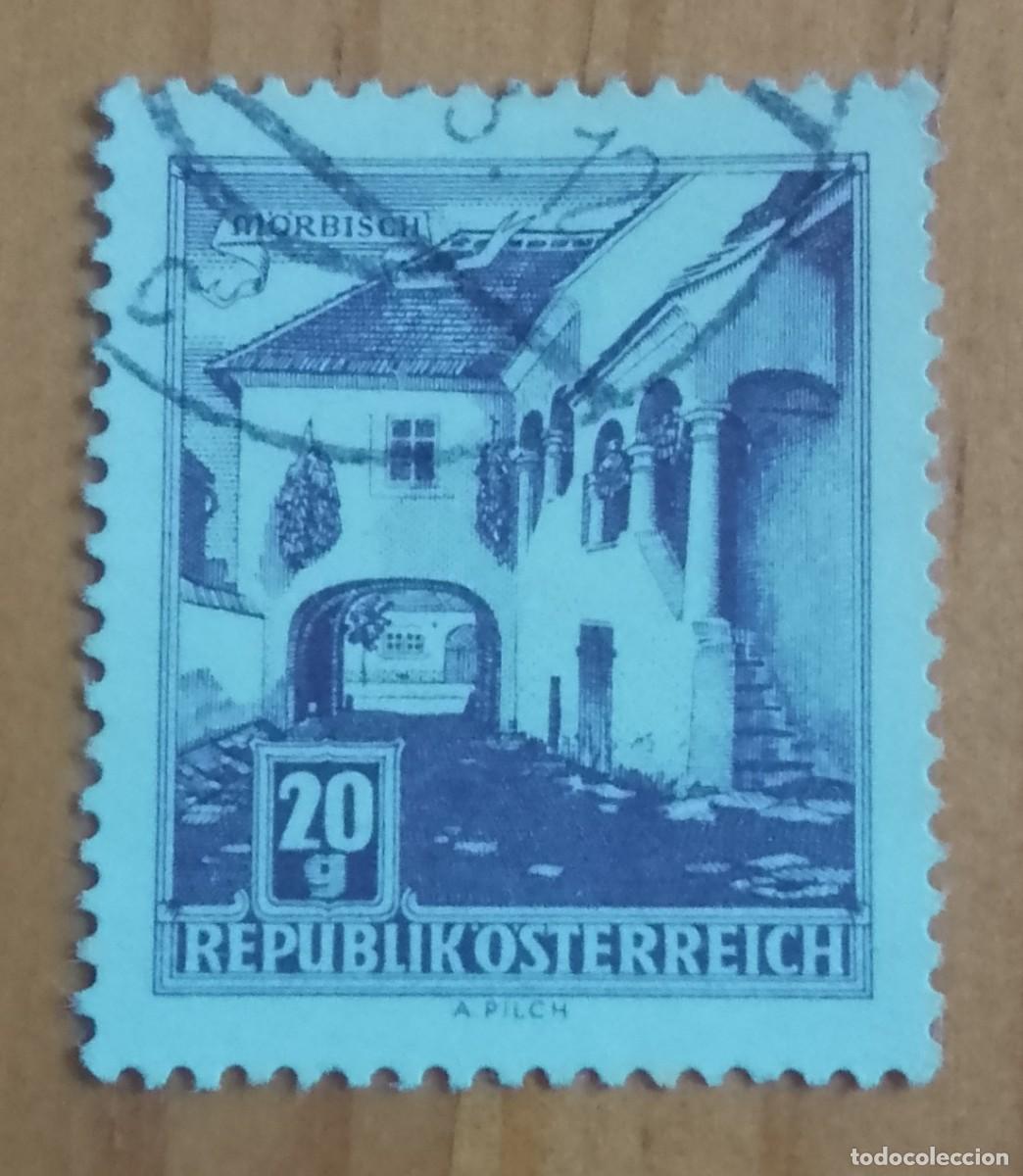 Sellos: AUSTRIA - V/F 20 G - A&Ntilde;O 1961 - ARQUITECTURA: GRANJA EN M&Ouml;RBISCH