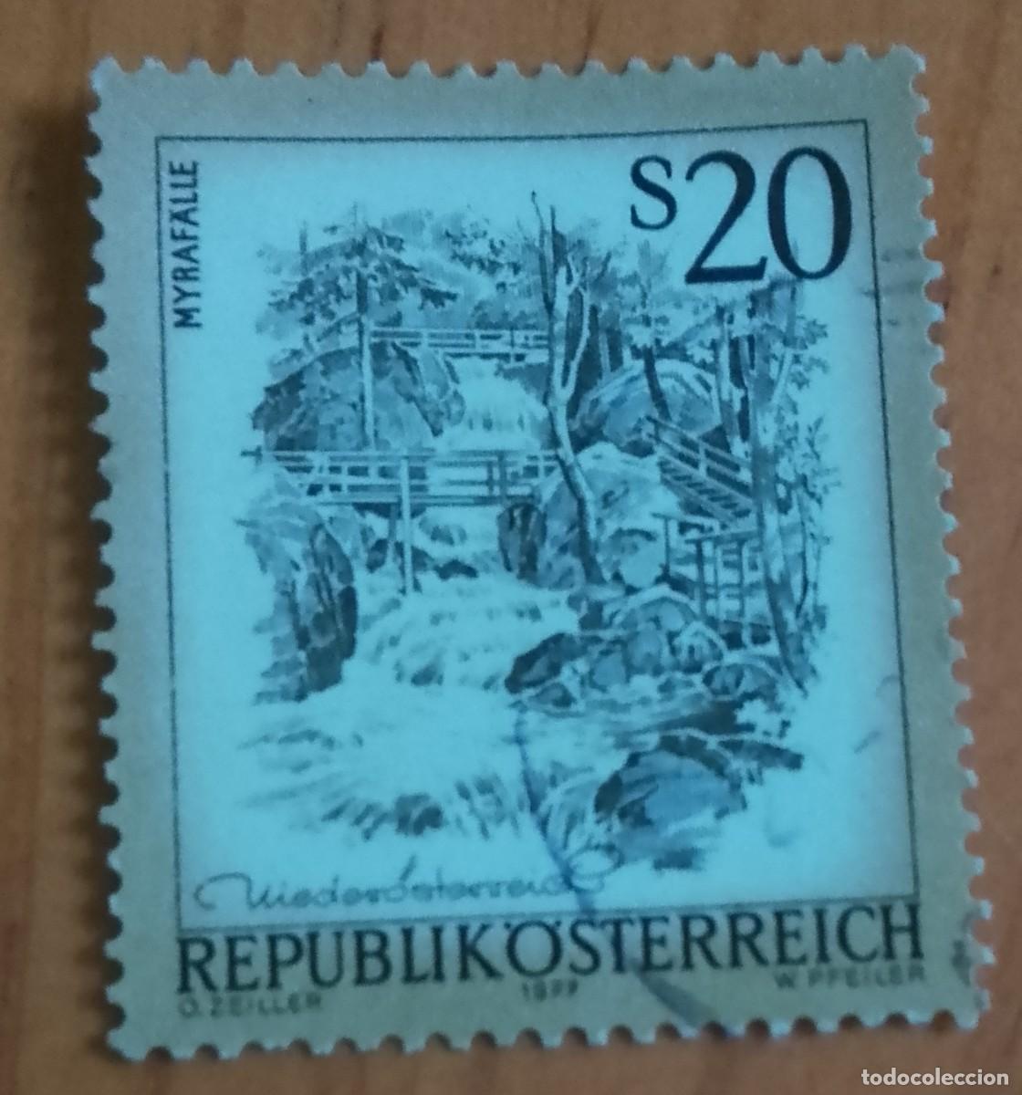 Sellos: AUSTRIA - V/F 20 S - A&Ntilde;O 1977 - PAISAJE: MYRAFALLE