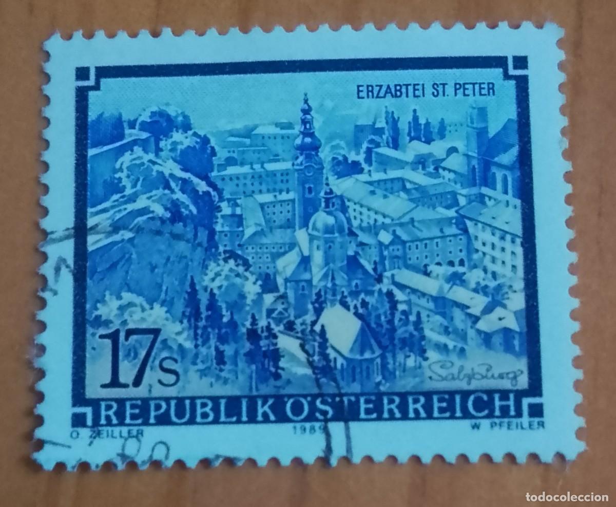 Sellos: AUSTRIA - V/F 17 S - A&Ntilde;O 1989 - ABADIA DE SAN PEDRO