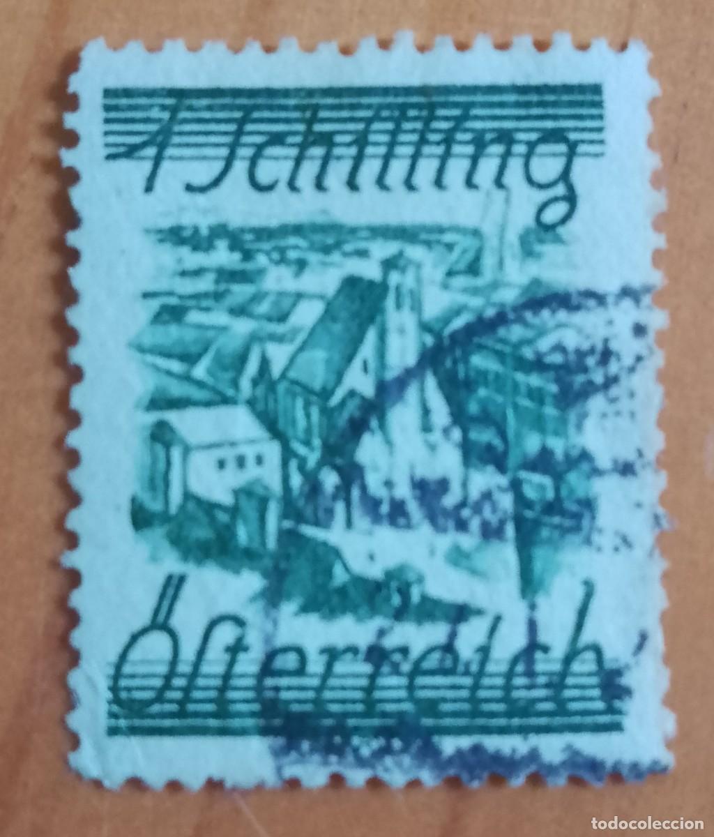 Sellos: AUSTRIA - V/F 1 SCHILLING - - PAISAJE, PINTURA DE F. ZERRITS.