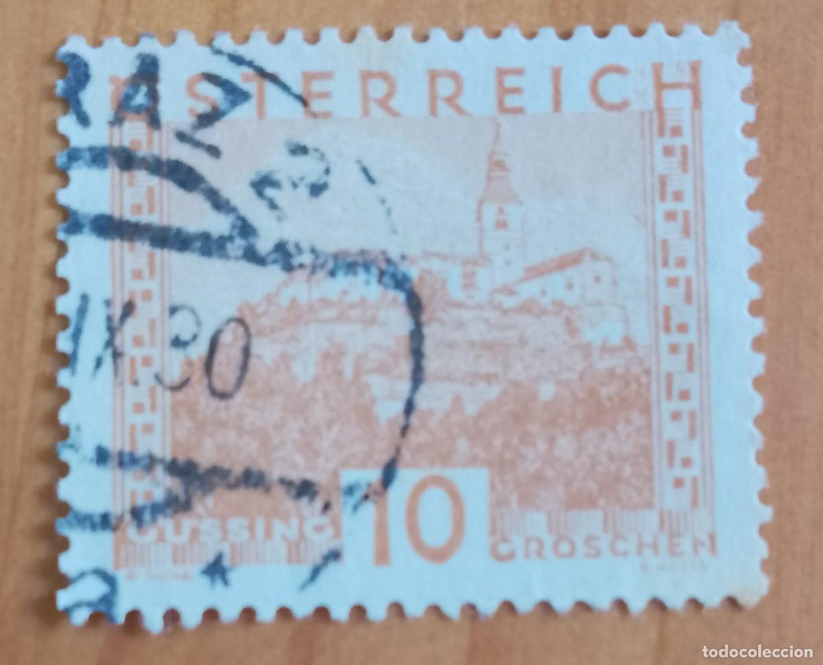 Sellos: AUSTRIA - V/F 10 GROSCHEN - CASTILLO G&Uuml;SSING