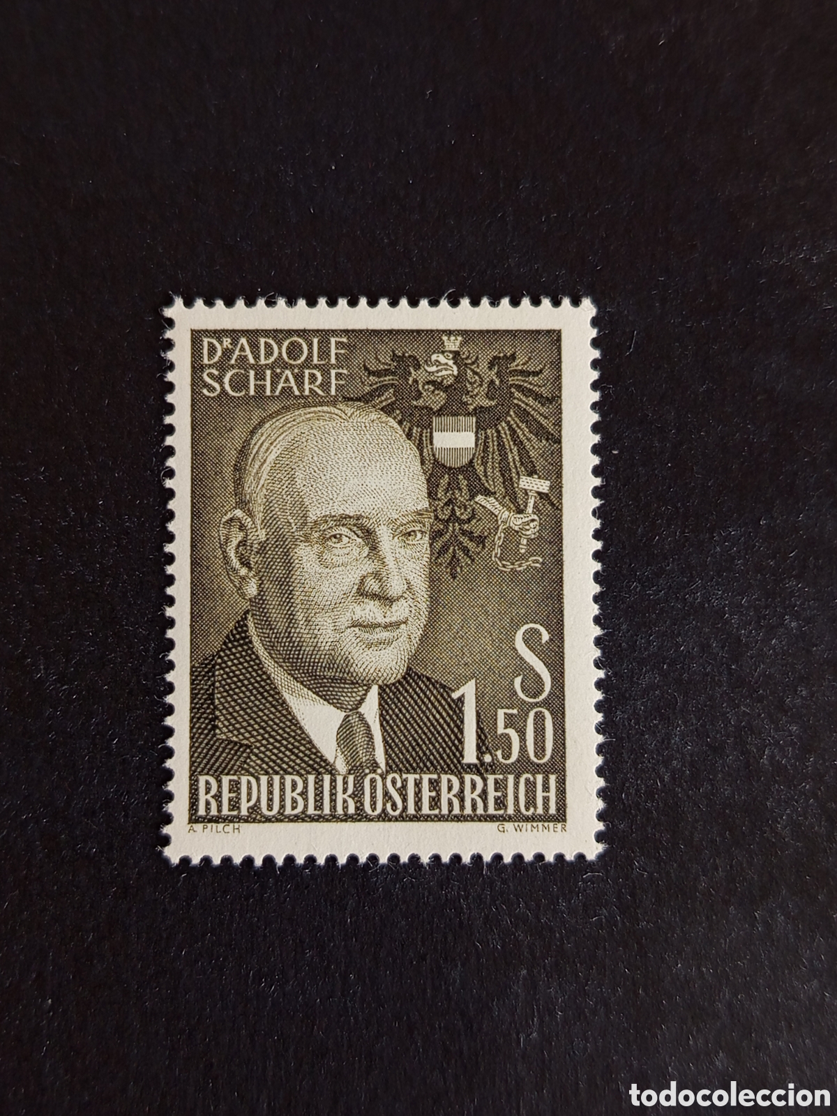 Sellos: AUSTRIA, 1960. Presidente Adolf Sch&auml;rf. Yvert 916. Ver fotos. Pedido m&iacute;nimo 3 &euro;. Serie completa