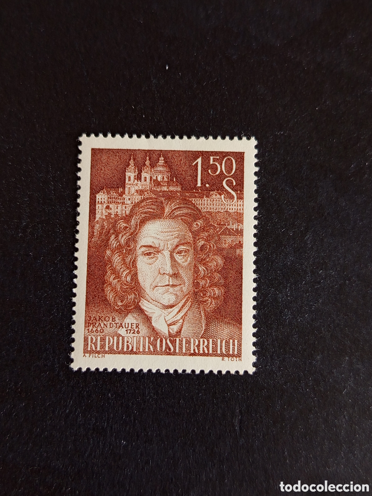 Sellos: AUSTRIA, 1960. Abad&iacute;a de Melk y Jakob Prandtauer, arquitecto. Yvert 920. Ver fotos. Pedido m&iacute;nimo 3&euro;