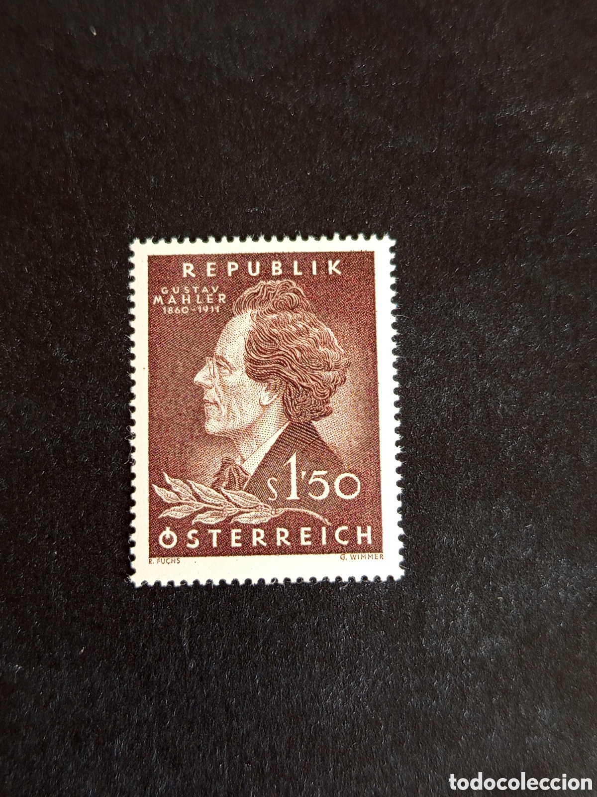 Sellos: AUSTRIA, 1960. Gustavo Mahler, m&uacute;sico . Yvert 919. Ver fotos. Pedido m&iacute;nimo 3 &euro;. Serie completa