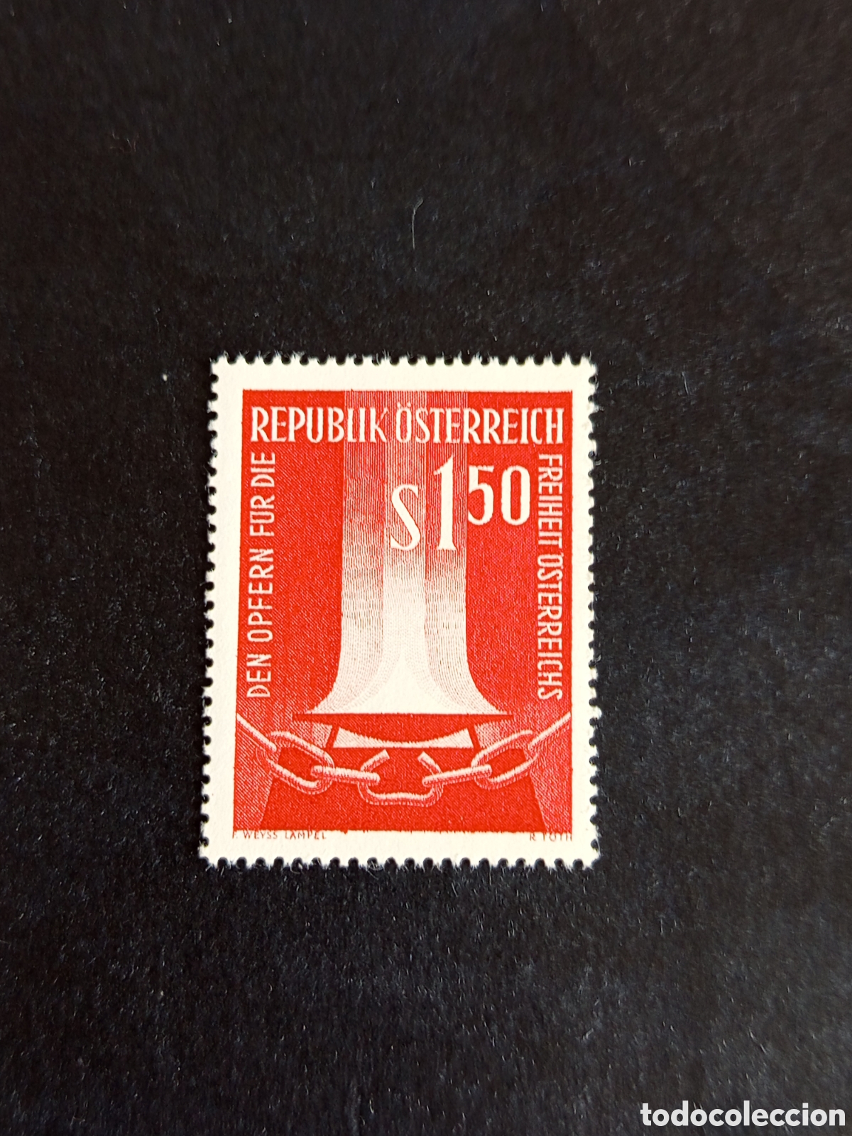 Sellos: AUSTRIA, 1961. Homenaje a los H&eacute;roes de la Libertad. Yvert 925. Ver fotos. Pedido m&iacute;nimo 3 &euro;.