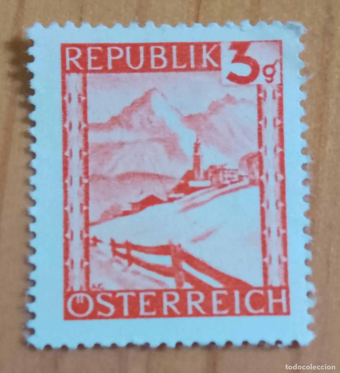 Sellos: AUSTRIA - V/F 3 G - PAISEJES: MONTA&Ntilde;A