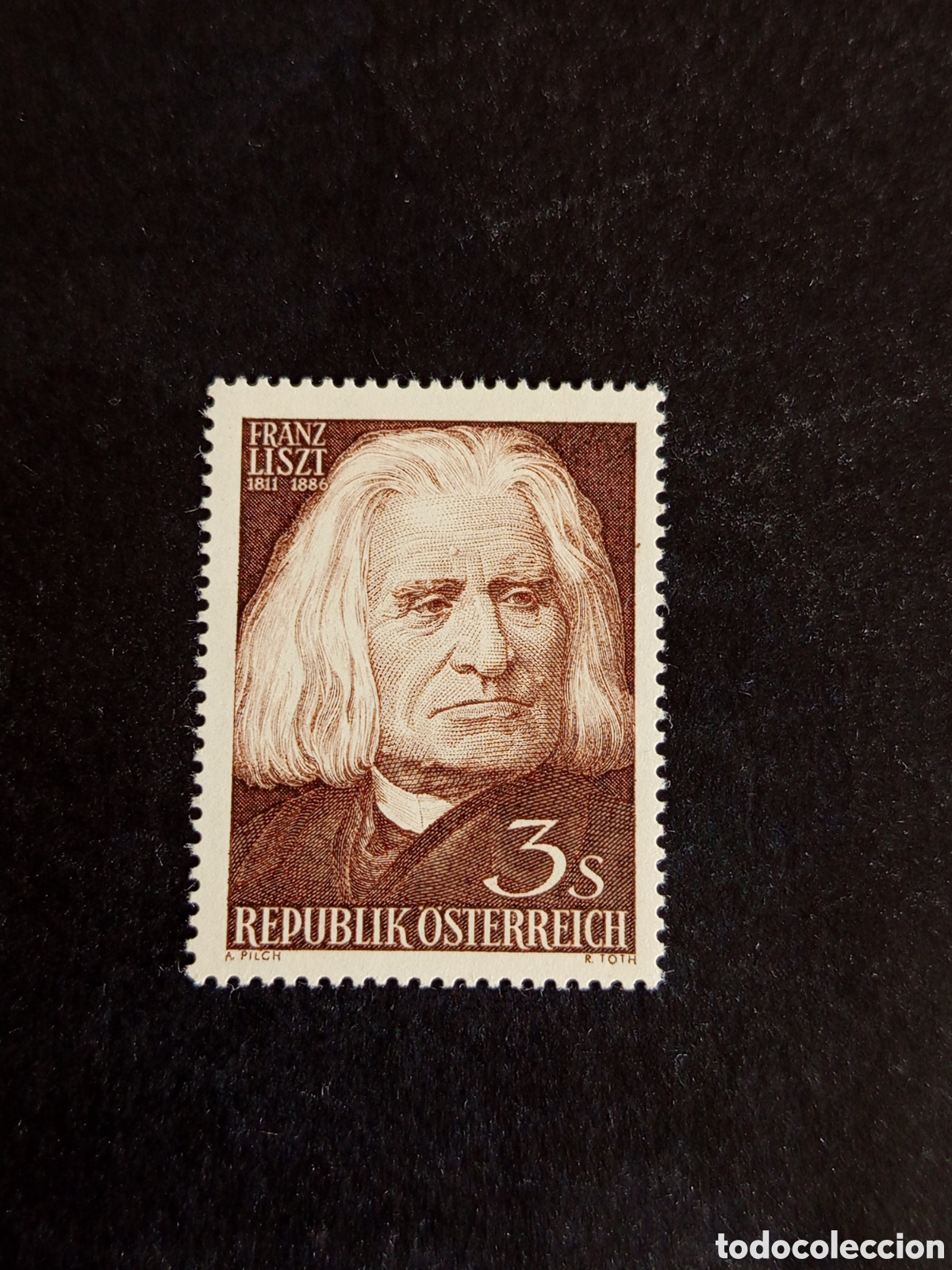 Sellos: AUSTRIA, 1961. Franz Liszt, m&uacute;sico. Yvert 939. Ver fotos. Pedido m&iacute;nimo 3 &euro;. Serie completa en nuevo