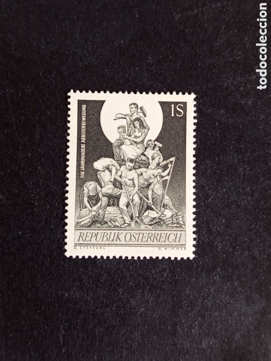 Sellos: AUSTRIA, 1964. Movimiento obrero. Yvert 1009. Ver fotos. Pedido m&iacute;nimo 3 &euro;. Serie completa en nuevo