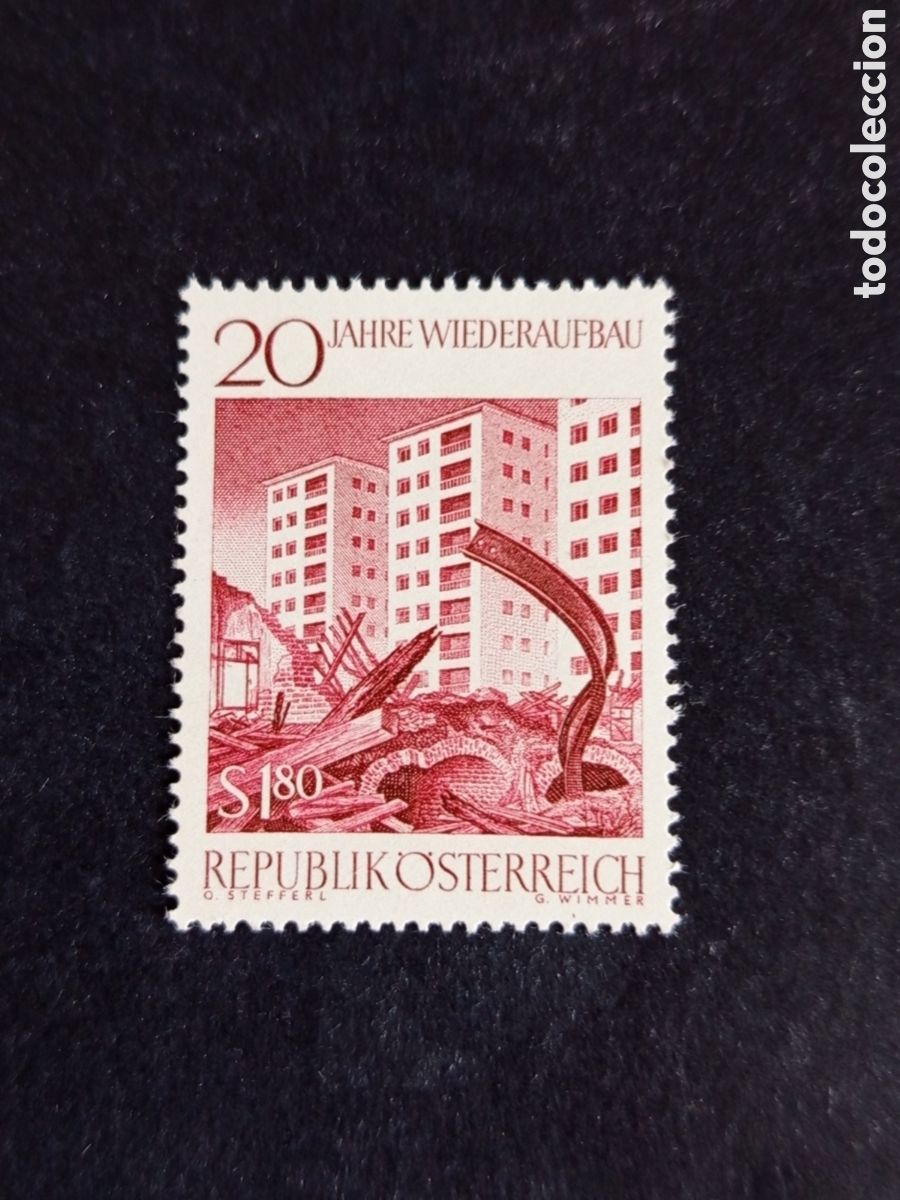 Sellos: AUSTRIA, 1965. Reconstrucci&oacute;n. Yvert 1015. Ver fotos. Pedido m&iacute;nimo 3 &euro;. Serie completa en nuevo