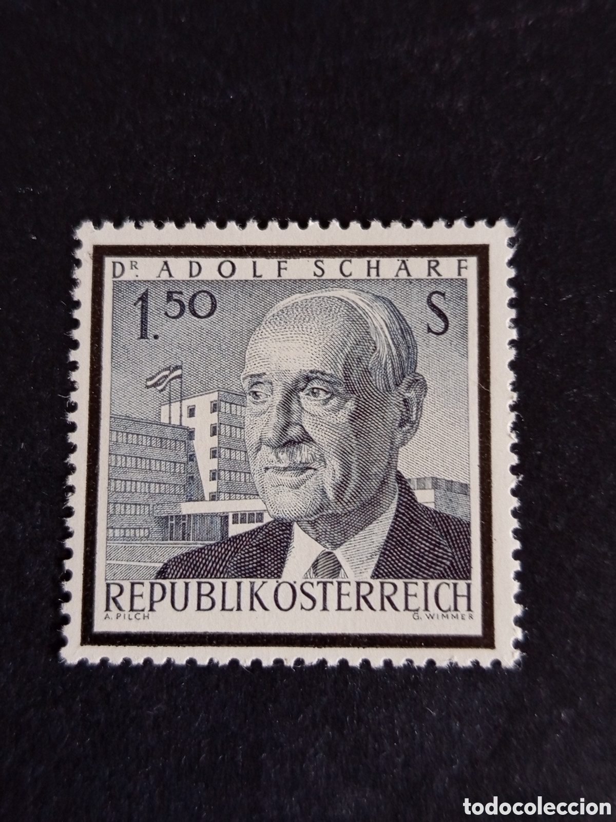 Sellos: AUSTRIA, 1965. Presidente Adolf Sch&auml;rf. Yvert 1014. Ver fotos. Pedido m&iacute;nimo 3 &euro;. Serie completa
