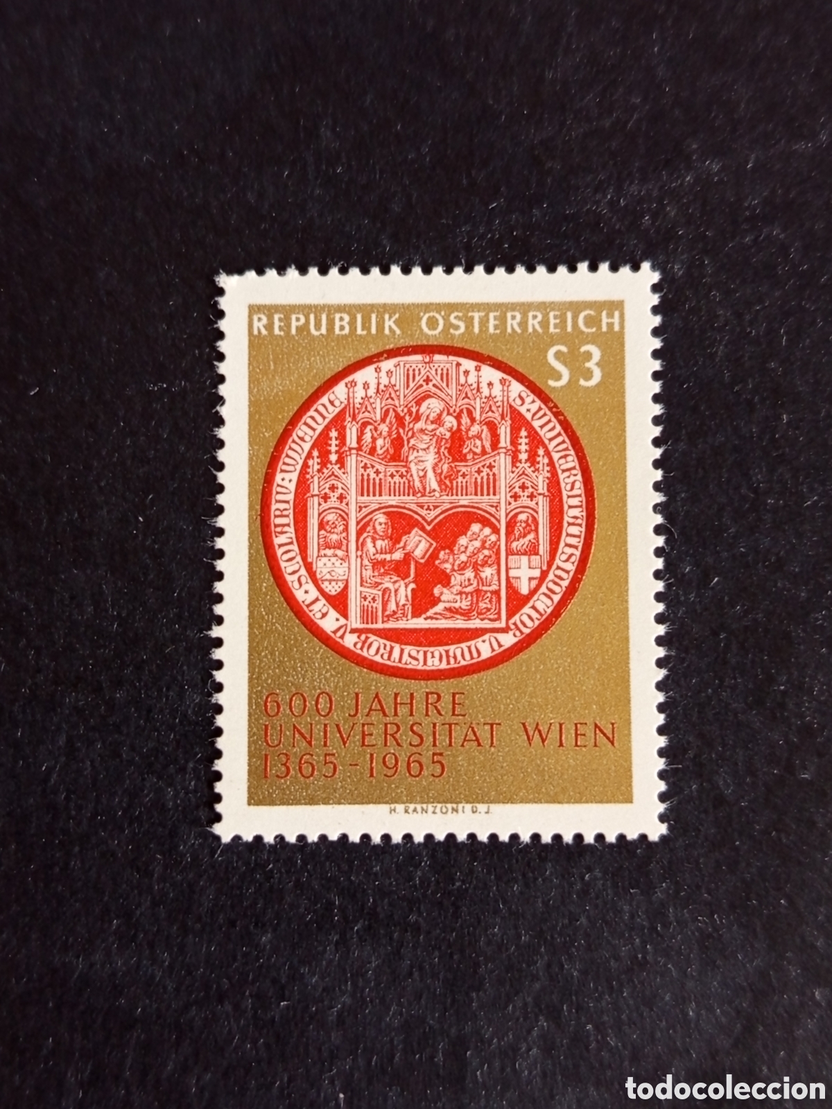 Sellos: AUSTRIA, 1965. Universidad de Viena. Sello de 1366. Yvert 1017. Ver fotos. Pedido m&iacute;nimo 3 &euro;.