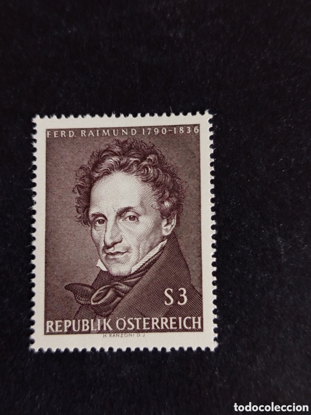 Sellos: AUSTRIA, 1965. Ferdinand Jakob Reiman, poeta . Yvert 1019.Ver fotos. Pedido m&iacute;nimo 3 &euro;.