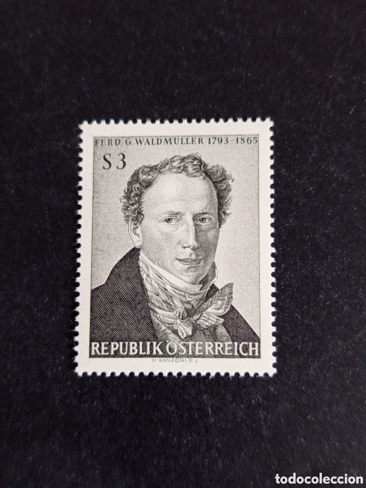 Sellos: AUSTRIA, 1965. Ferdinand Georg Waldm&uuml;ller, pintor. Yvert 1029.Ver fotos. Pedido m&iacute;nimo 3 &euro;.