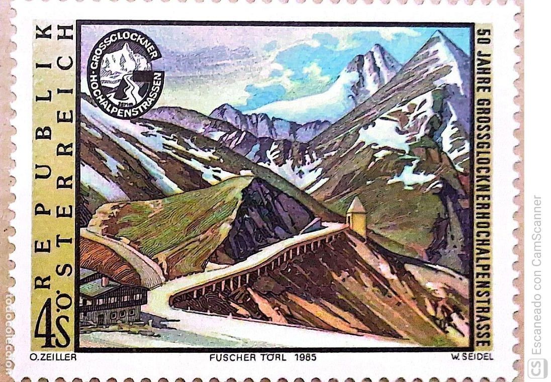 Sellos: Austria. 1651 Carretera de los Hautes-Alpes du Grossglockner. 1985. Sellos nuevos y numeraci&oacute;n Yvert